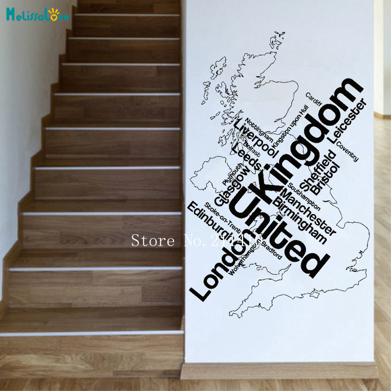Home Office Of London - Duvar Sticker harita londra Unied krallık