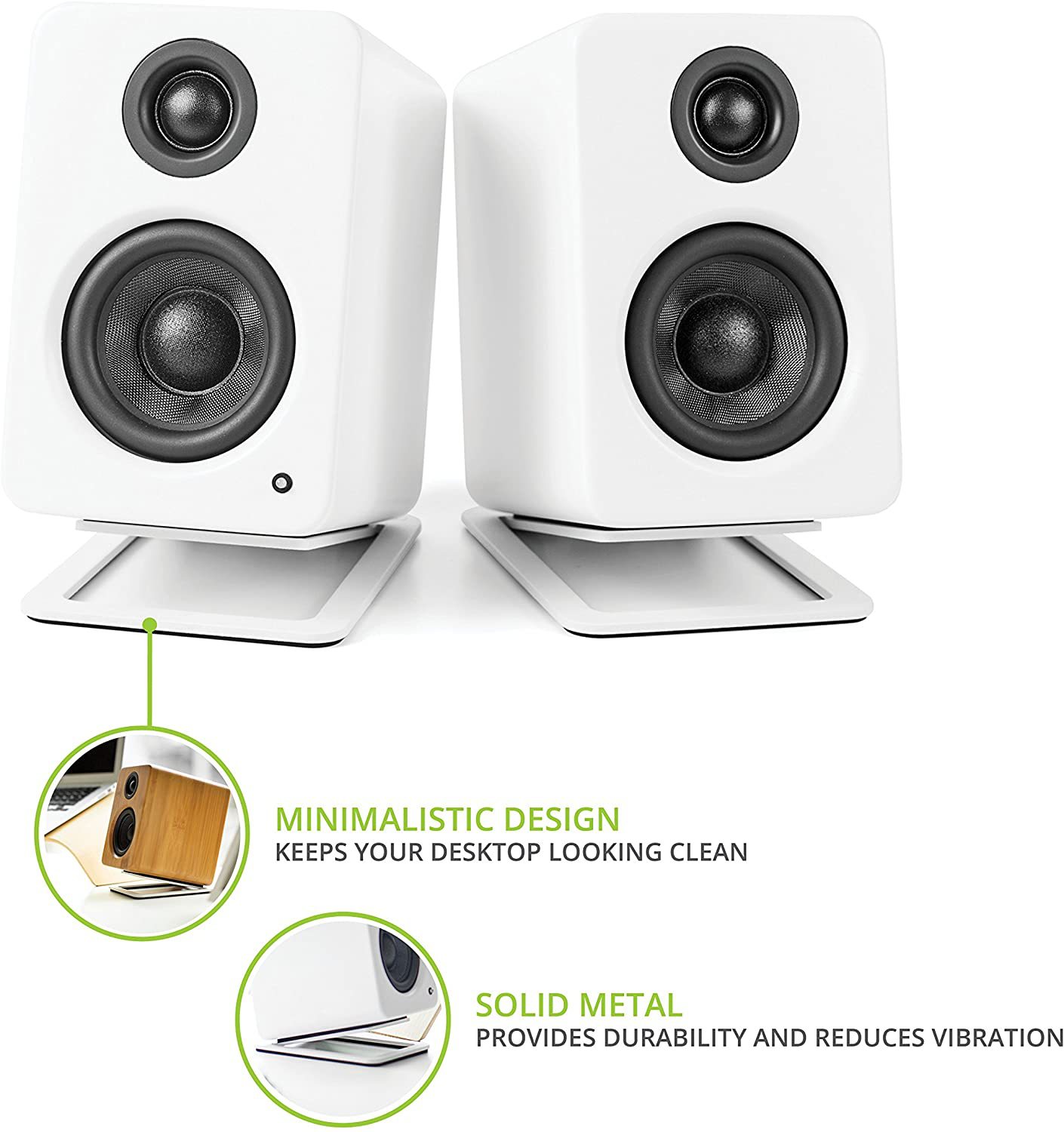 Home Office Studio - Kolay Hoparlör Standları, Titreşim Emici Pedli