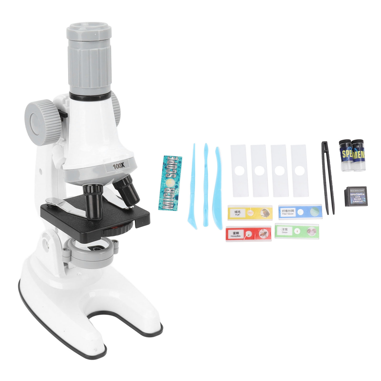 Zoom Lighting Kit - Çocuklar için Mikroskop 100X 600X 1200X