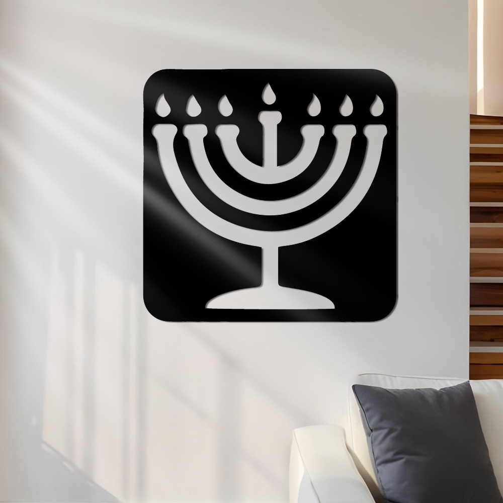 Home Office Decor - CIFBUY Demir Duvar Sanatı Vintage Menorah
