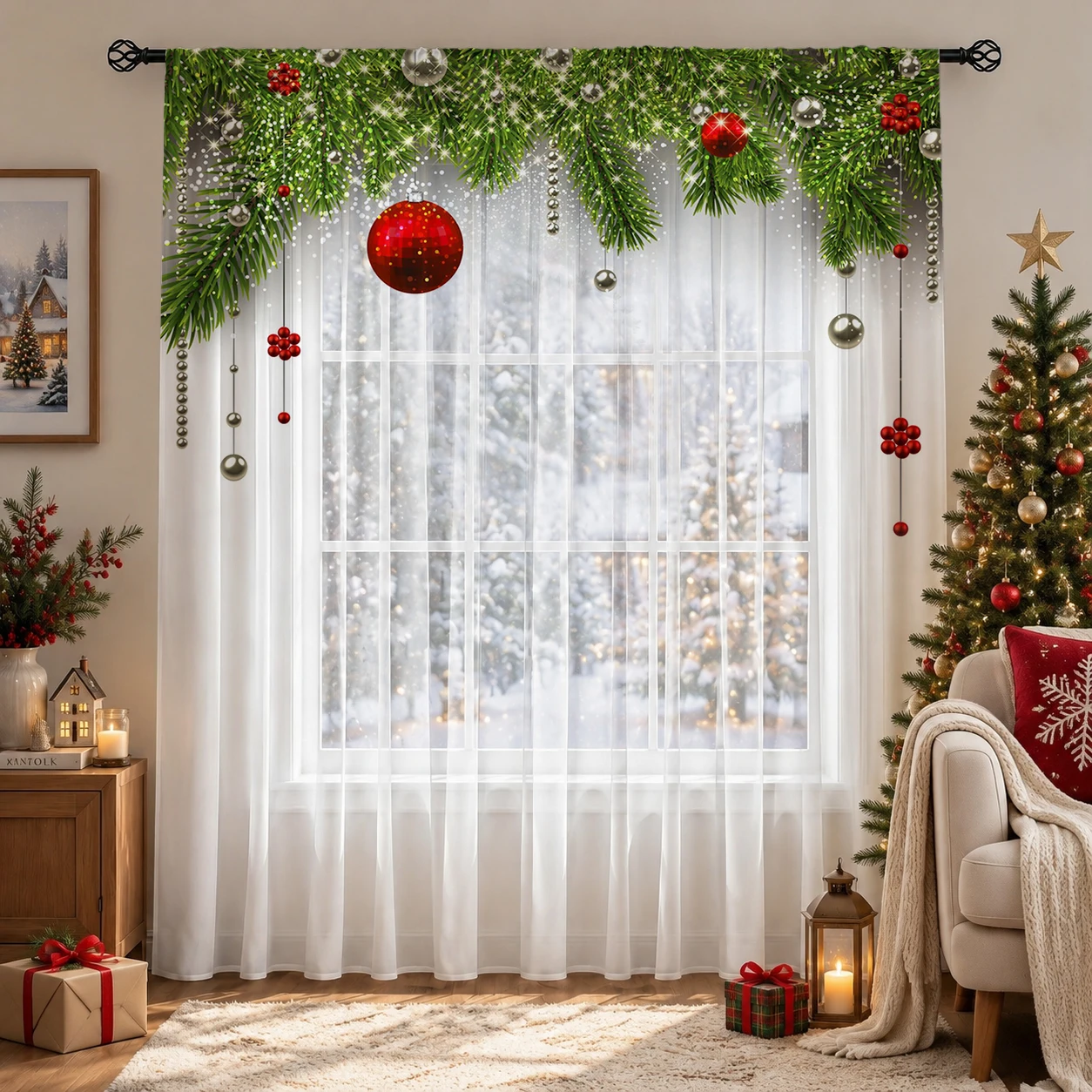 Noel Gradyanlı Şeffaf Perde, O - Home Office With Plants incelemesi ve fiyatı