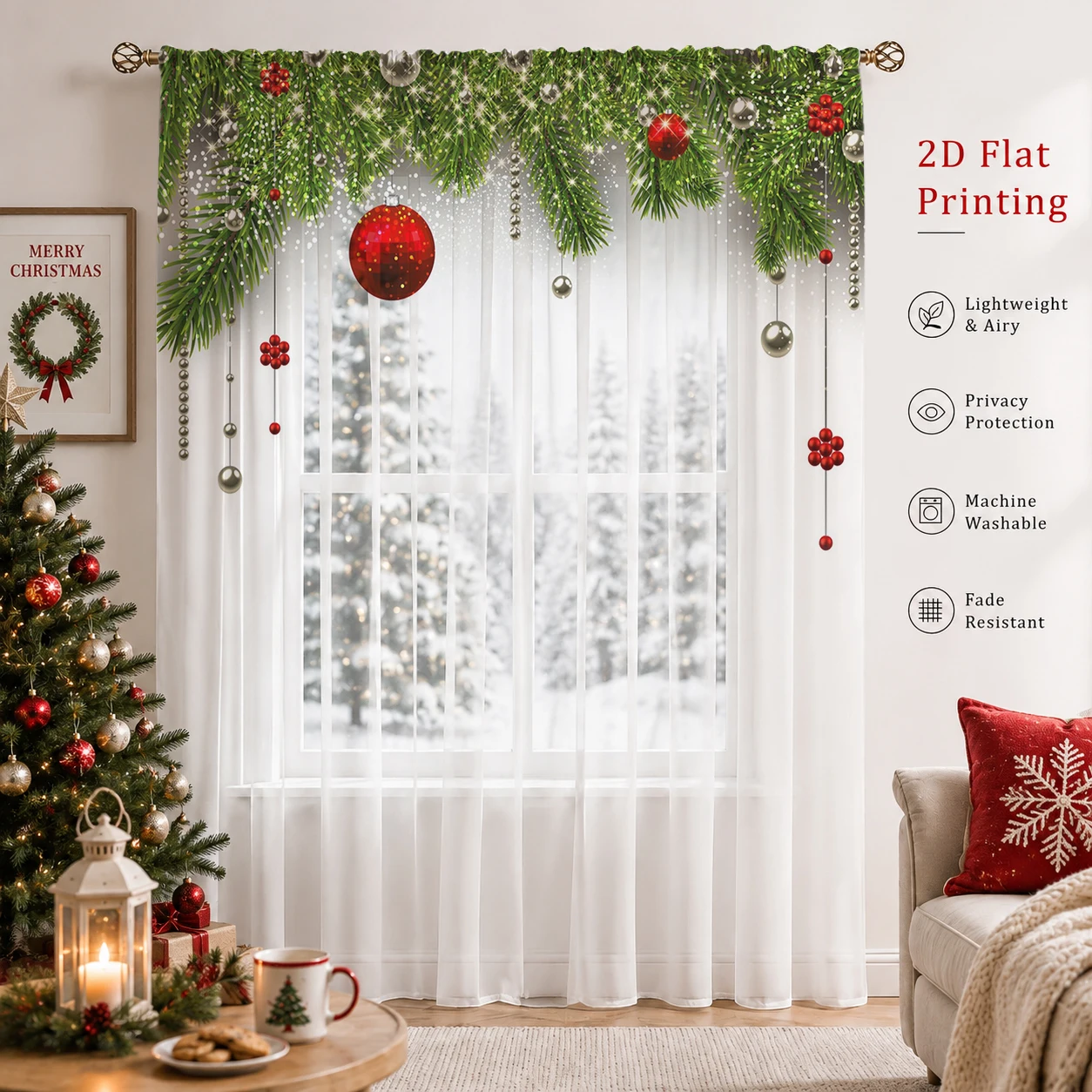 Noel Gradyanlı Şeffaf Perde, O - Home Office With Plants incelemesi ve fiyatı