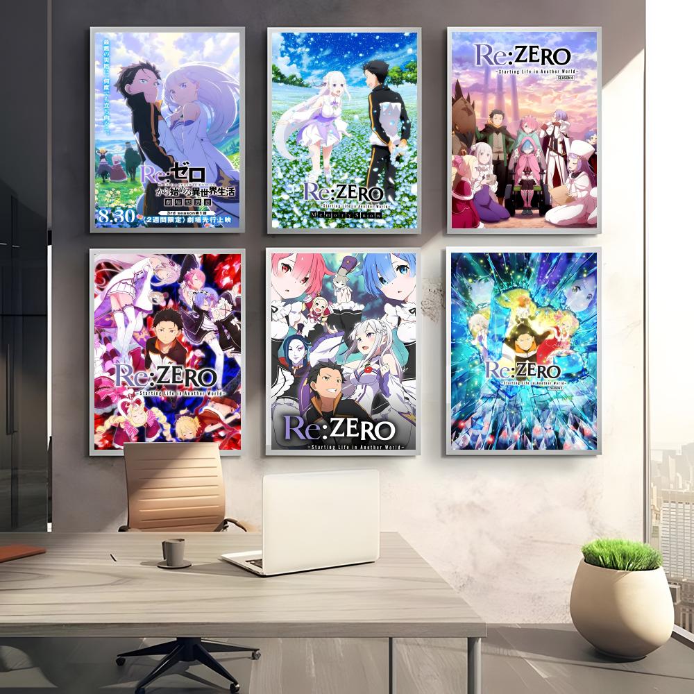 Anime R-Re Zero Poster Mükemme - Home Office Wallpaper incelemesi ve fiyatı