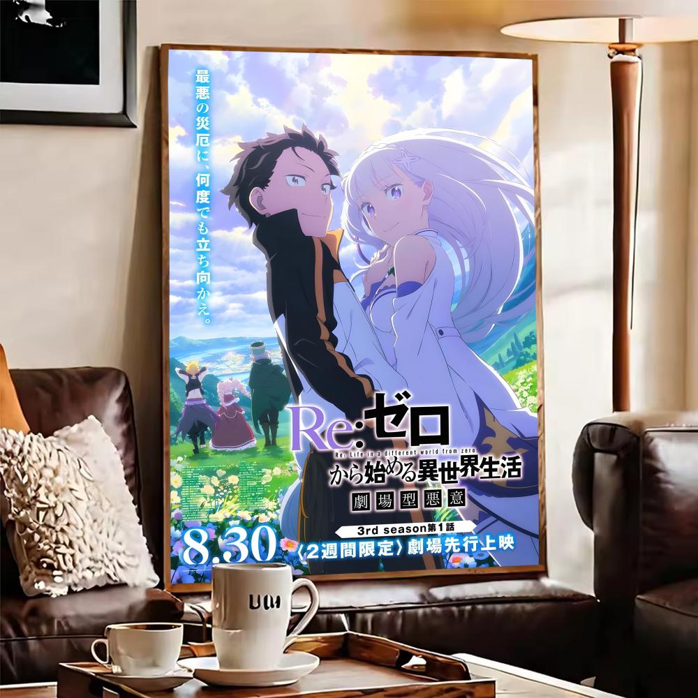 Anime R-Re Zero Poster Mükemme - Home Office Wallpaper incelemesi ve fiyatı