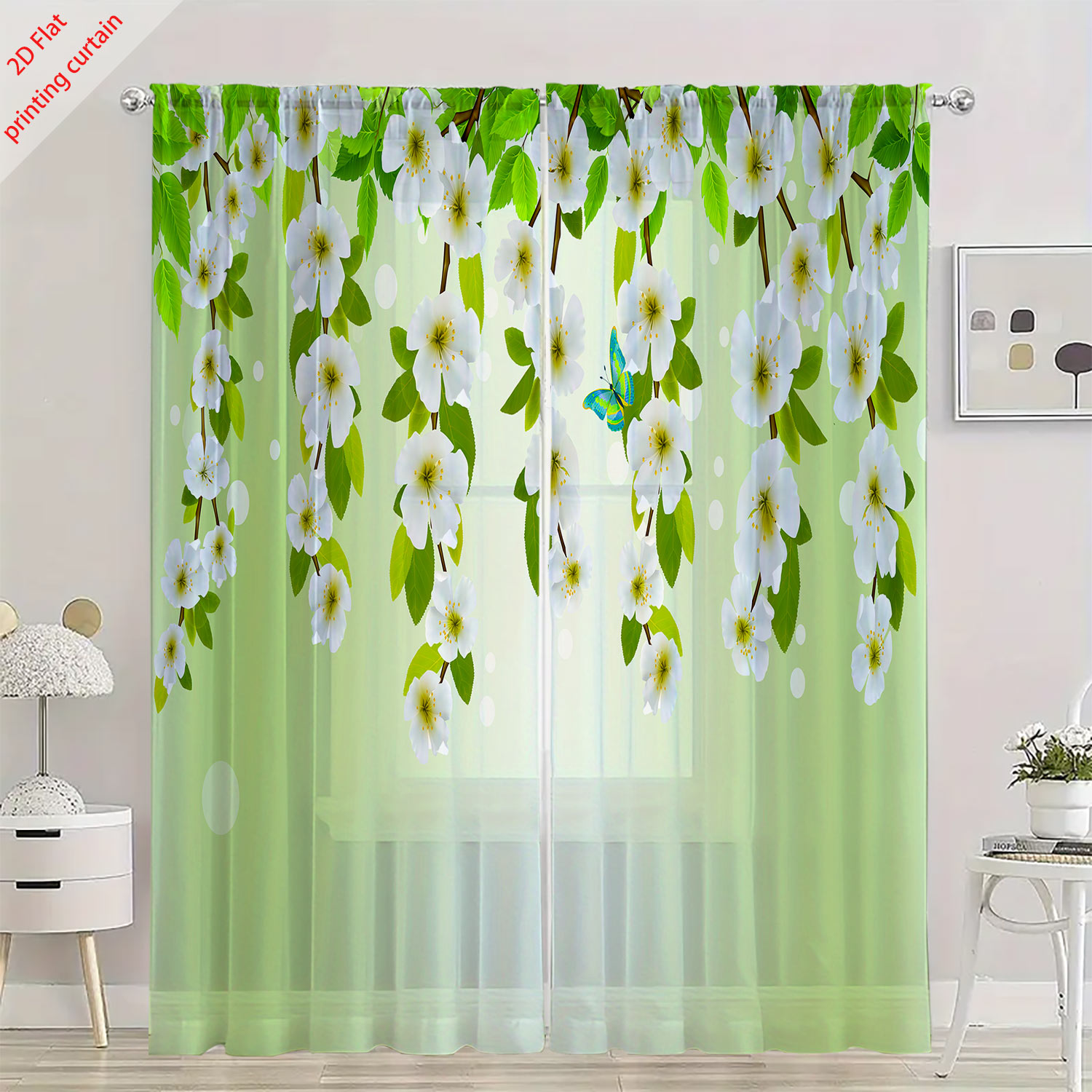 Bitki, çiçek ve kuş desenleri  - Home Office With Plants incelemesi ve fiyatı