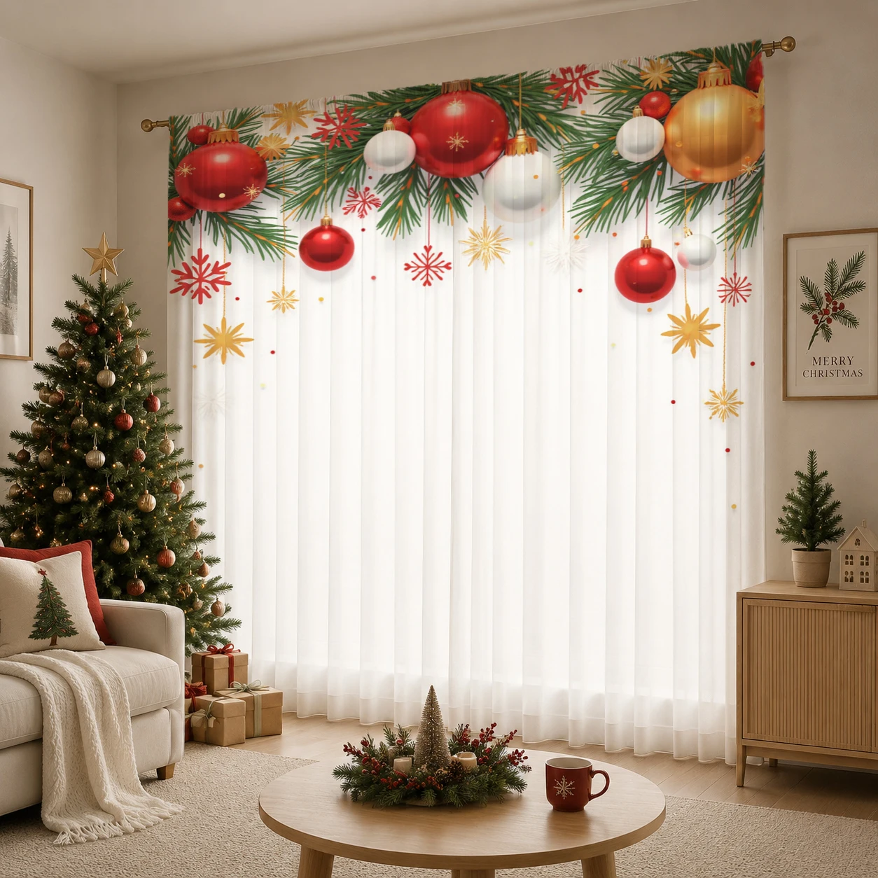 Noel Günü Gradyanlı Şeffaf Per - Home Office With Plants incelemesi ve fiyatı