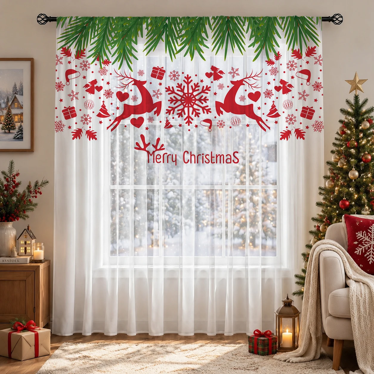 Noel Gradyanlı Şeffaf Perde, O - Home Office With Plants incelemesi ve fiyatı