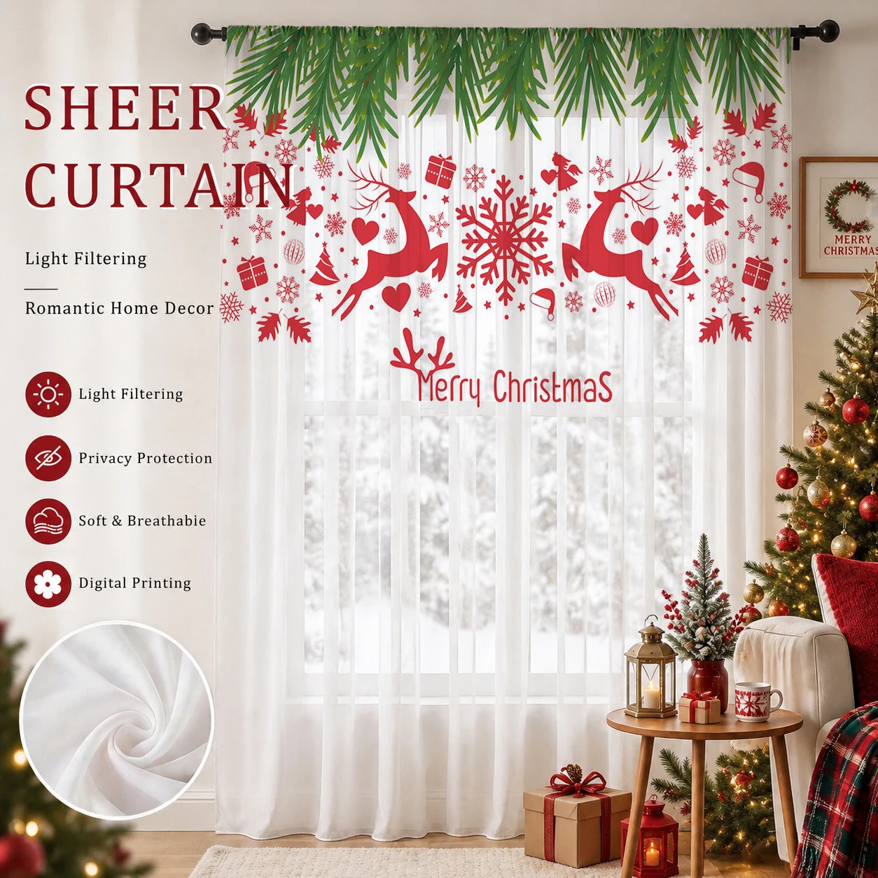 Noel Gradyanlı Şeffaf Perde, O - Home Office With Plants incelemesi ve fiyatı