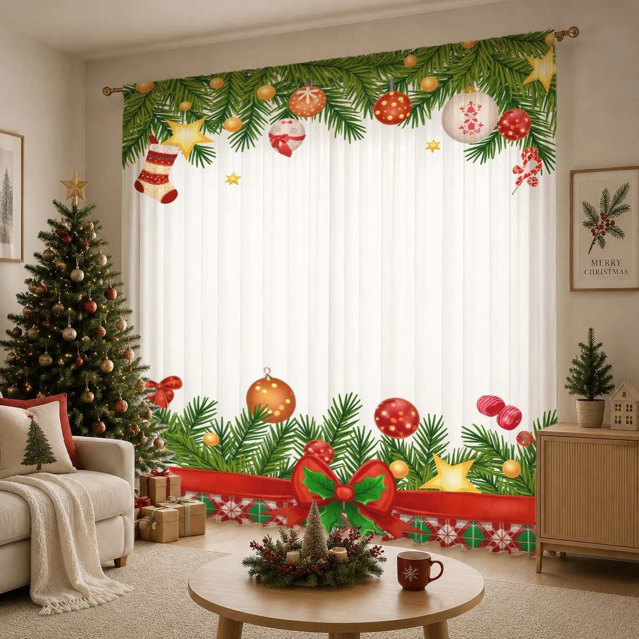 Noel Günü Gradyanlı Şeffaf Per - Home Office With Plants incelemesi ve fiyatı