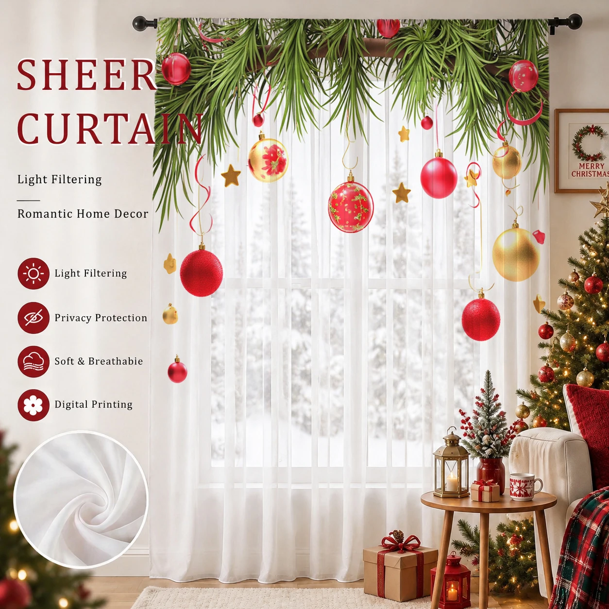 Noel Gradyanlı Şeffaf Perde, O - Home Office With Plants incelemesi ve fiyatı