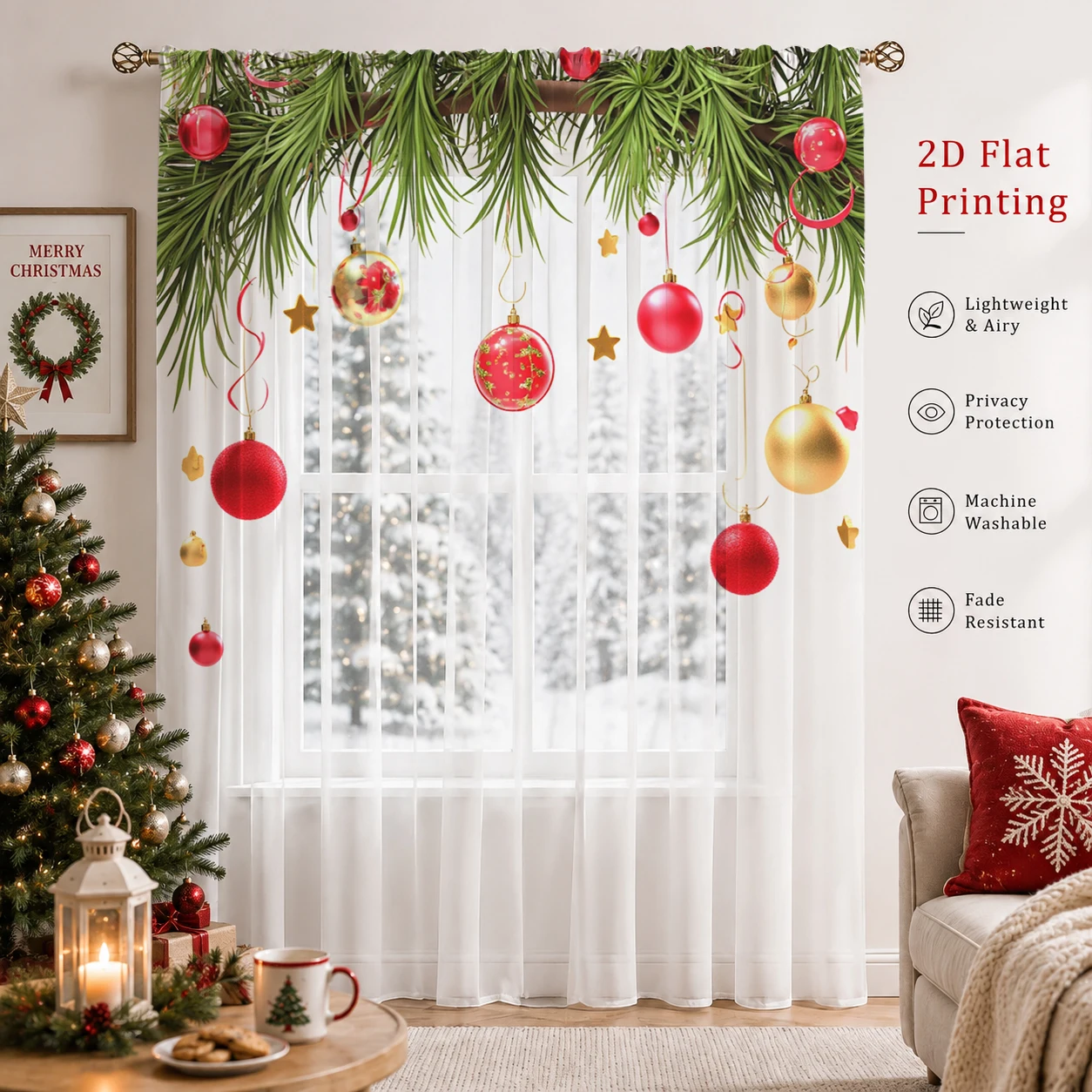Noel Gradyanlı Şeffaf Perde, O - Home Office With Plants incelemesi ve fiyatı