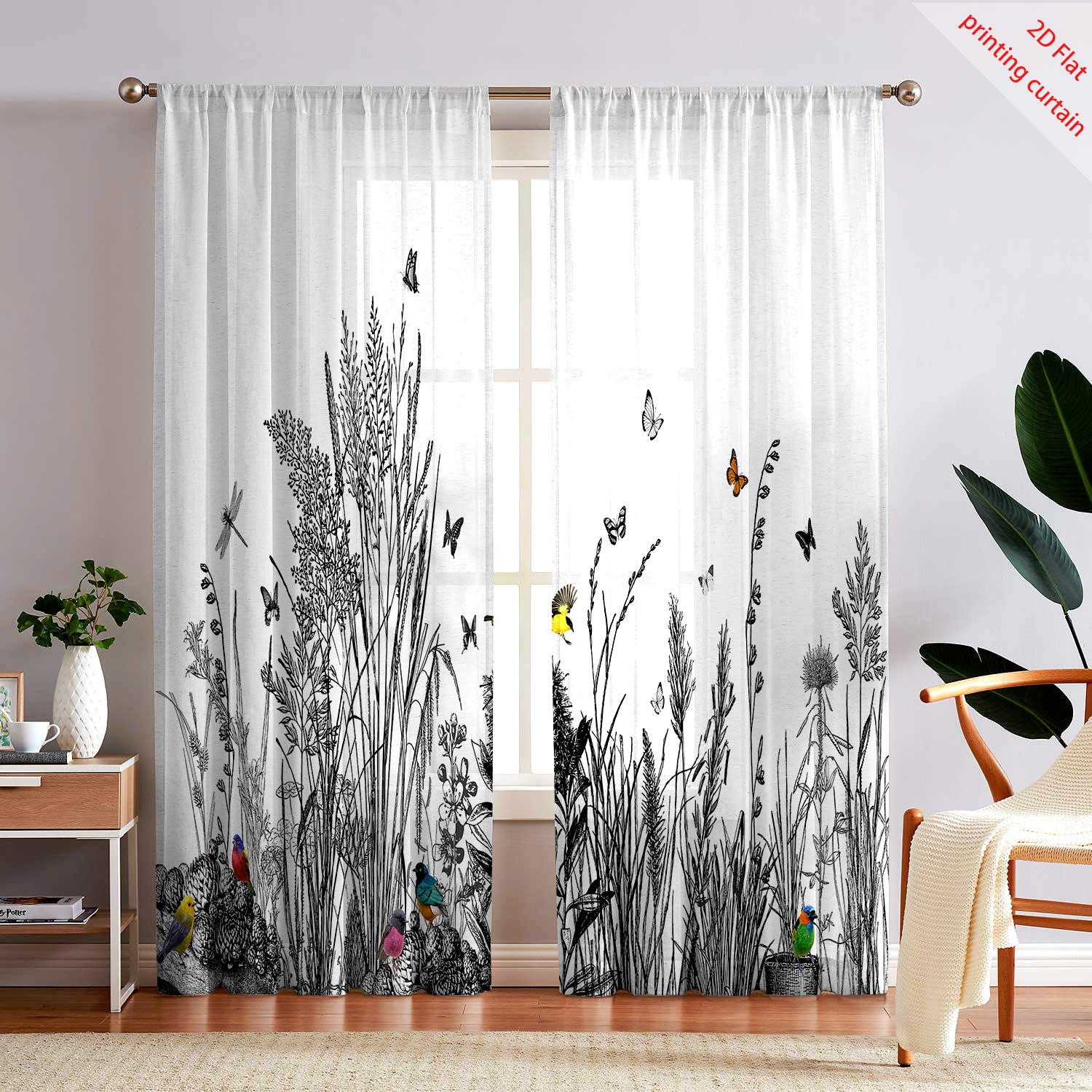 Bitki Baskılı Şeffaf Ekran Per - Home Office With Plants incelemesi ve fiyatı