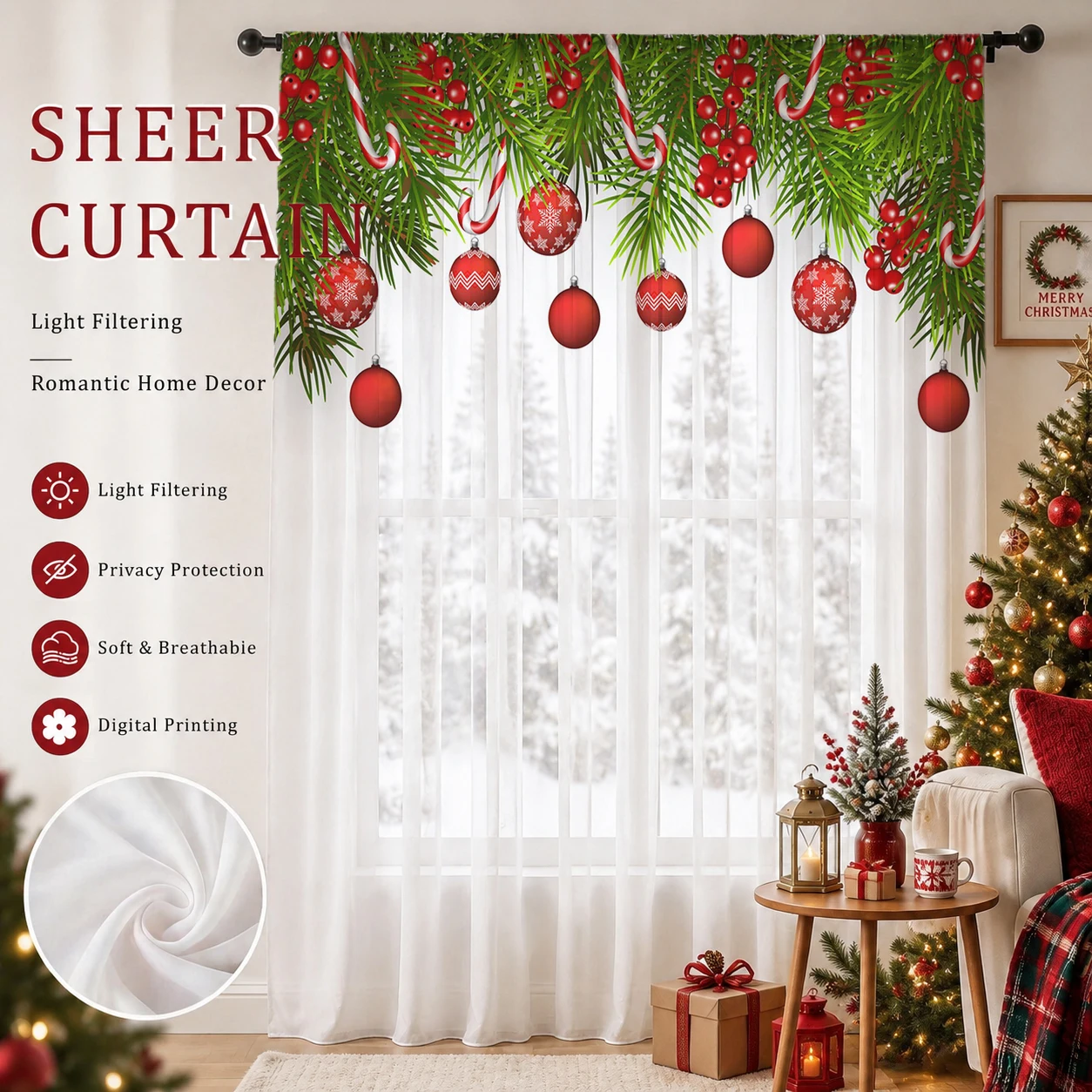 Noel Gradyanlı Şeffaf Perde, O - Home Office With Plants incelemesi ve fiyatı