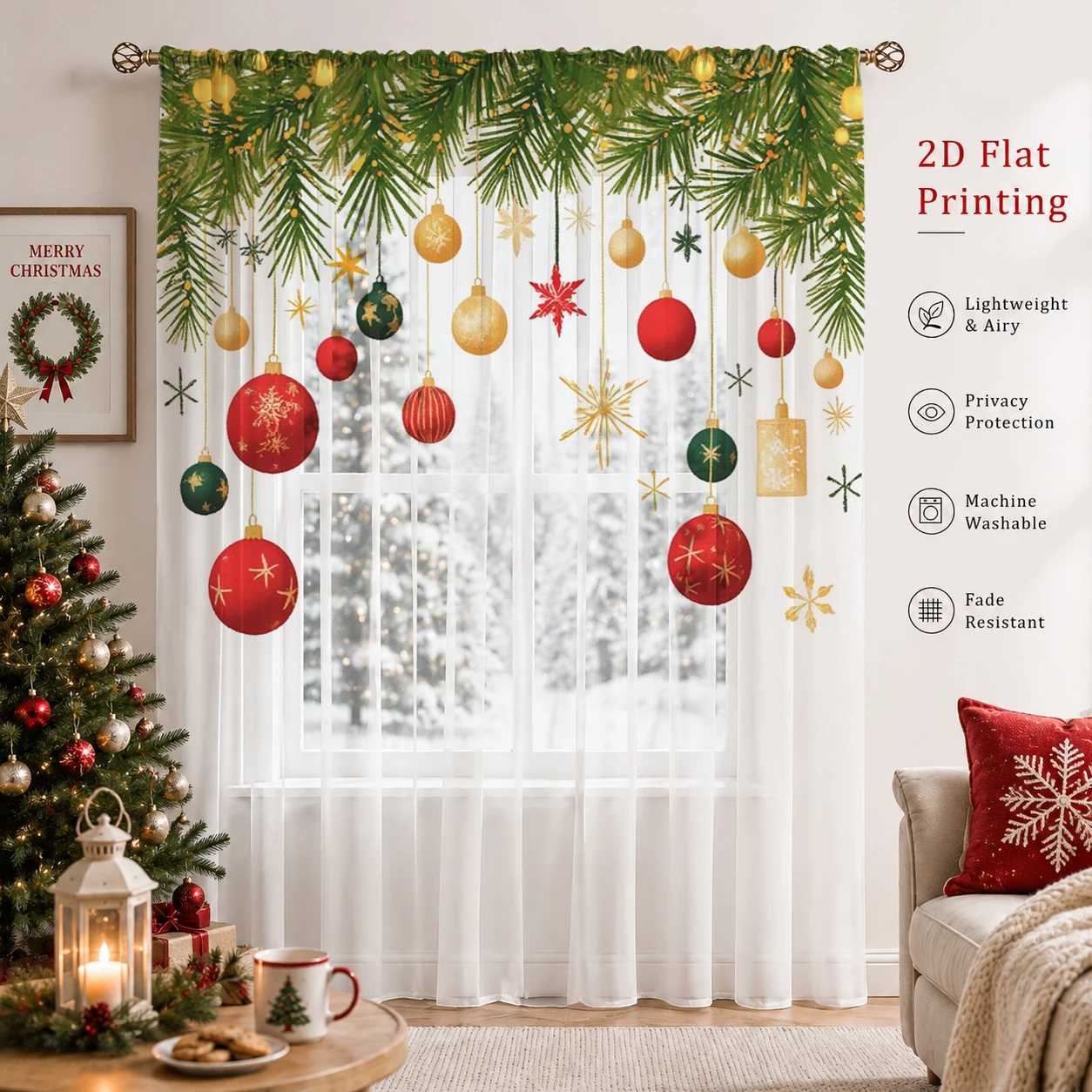Noel Gradyanlı Şeffaf Perde, O - Home Office With Plants incelemesi ve fiyatı
